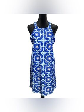All For Color blue floral dress size medium